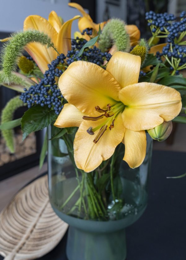 Orange lilium in a vase